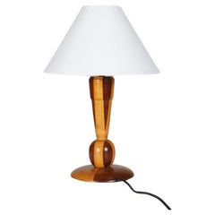 1950s Parquetry Table Lamp