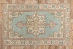 1950's Pastel Turkish Oushak Carpet with Modern Style