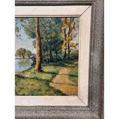 1950s Path on a Sunny Day Oil Painting