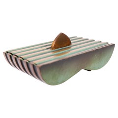 1950s Patinated Brass Storage Box with Lid by PAL-BELL, Iconic Israeli Design
