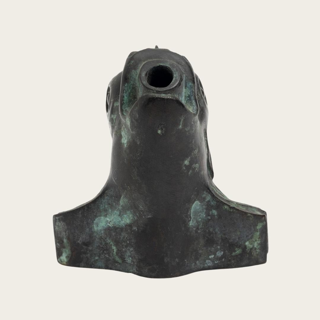 Milieu du XXe siècle Sculpture en bronze patiné des années 1950 représentant un poisson dans le style de Carl Milles en vente