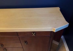 1950er Jahre Paul Frankl für Johnson Furniture Co. Anrichte aus Kork und Mahagoni Buffet