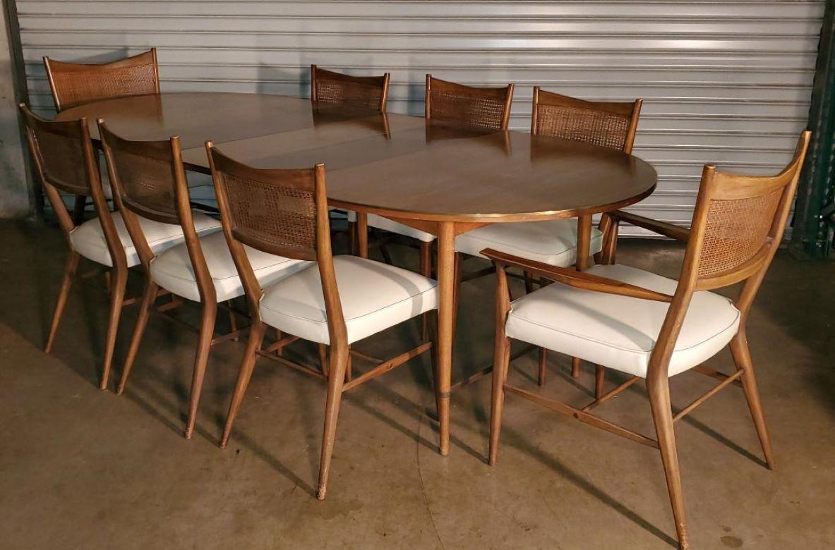 1950s Paul McCobb Connoisseur Collection Mahogany Dining Set - 9 Pieces In Good Condition In Monrovia, CA