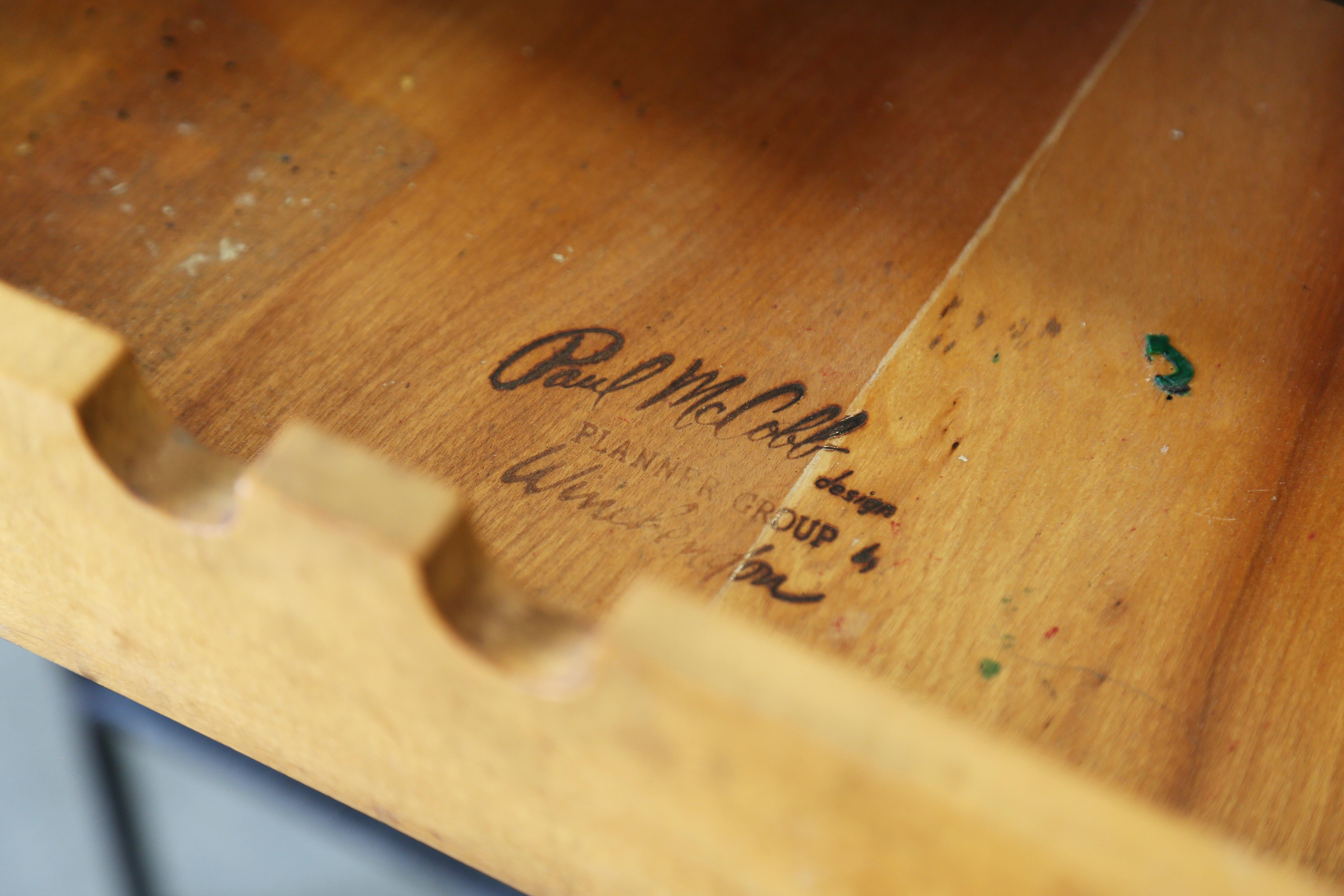 1950 Paul McCobb for Planner Group Table de chevet en fer érable bambou / table d'appoint en vente 3