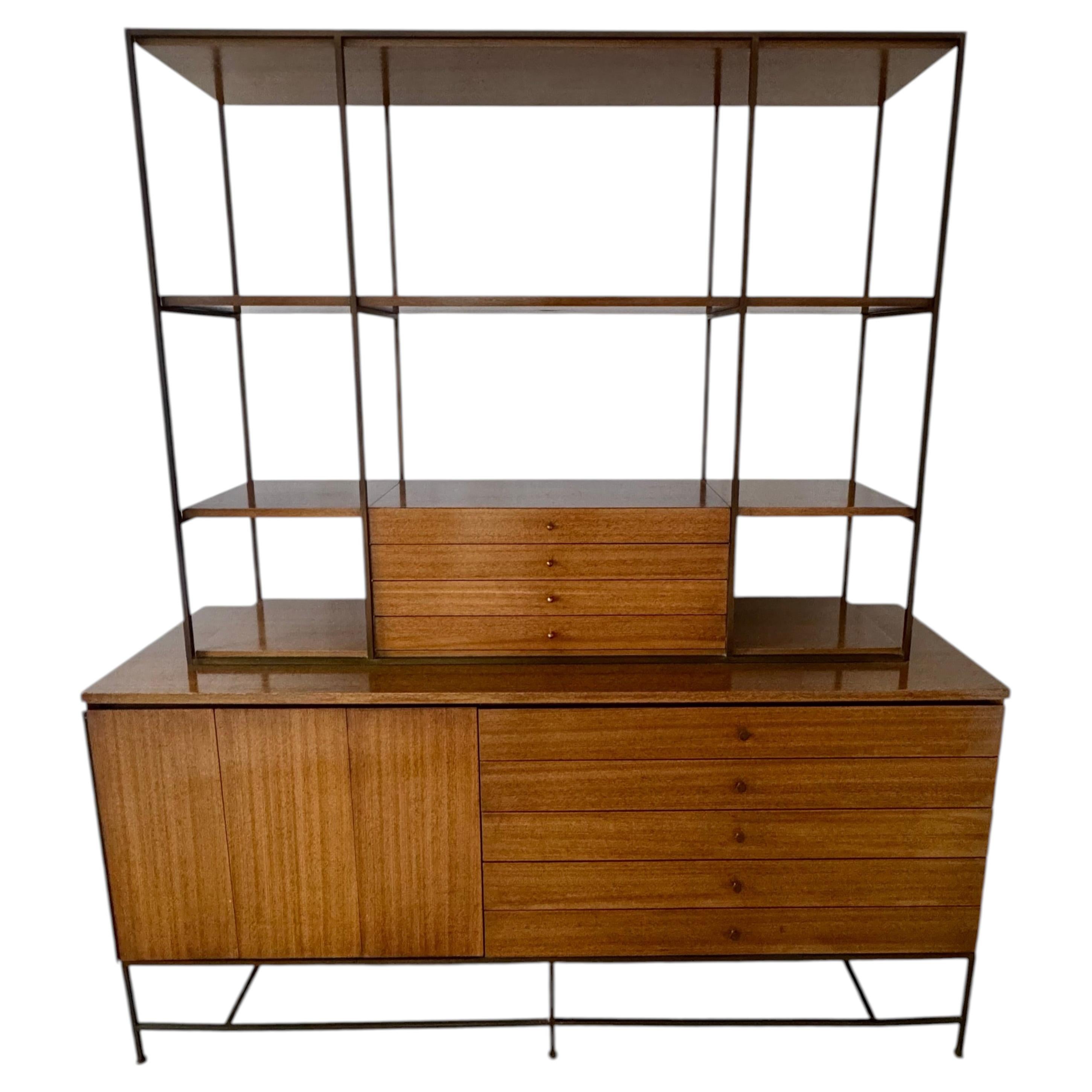 1950s Paul McCobb Irwin Collection for Calvin Sideboard with Display Storage Top