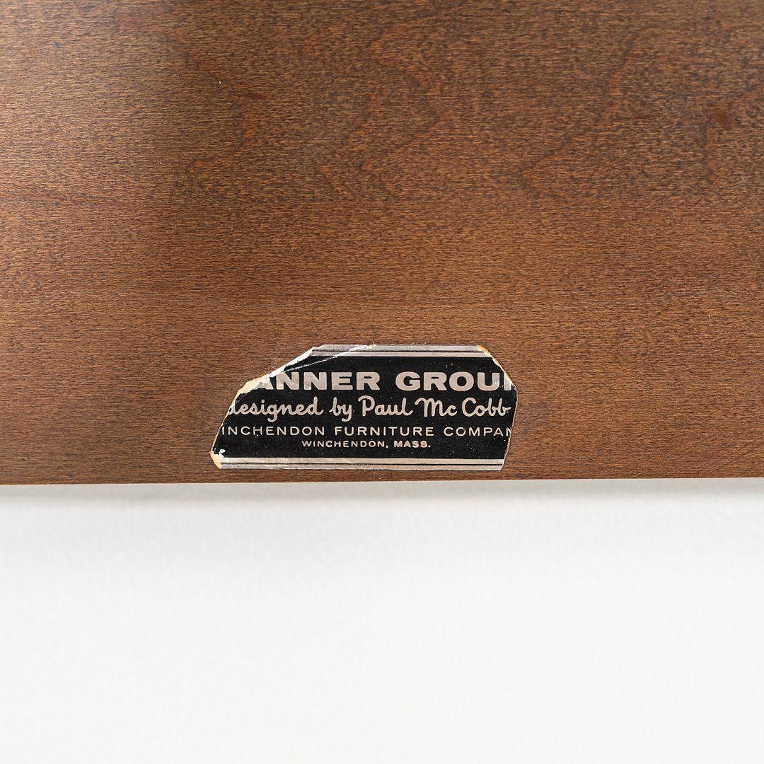 Tête de lit en bois foncé et vinyle de Paul McCobb Planner Group, années 1950 en vente 3