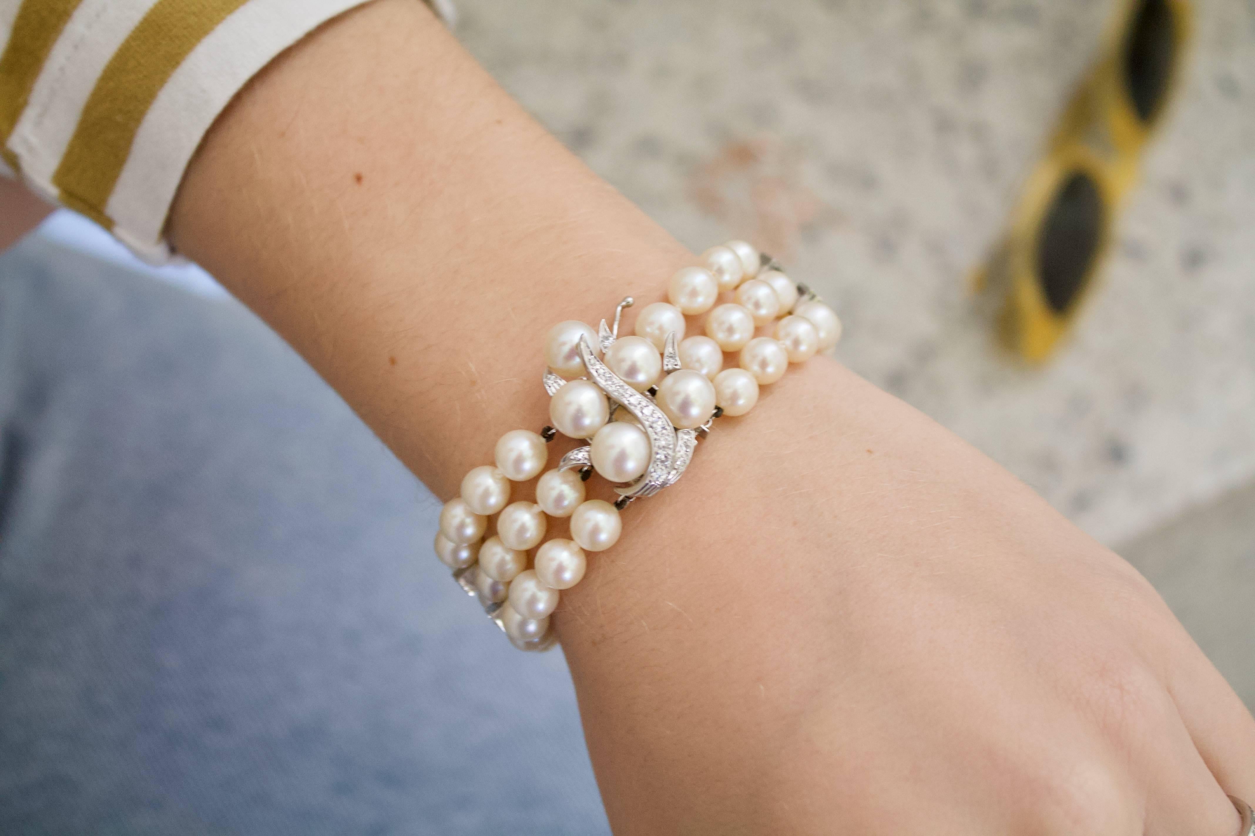 1950s Pearl and Diamond Bracelet 1