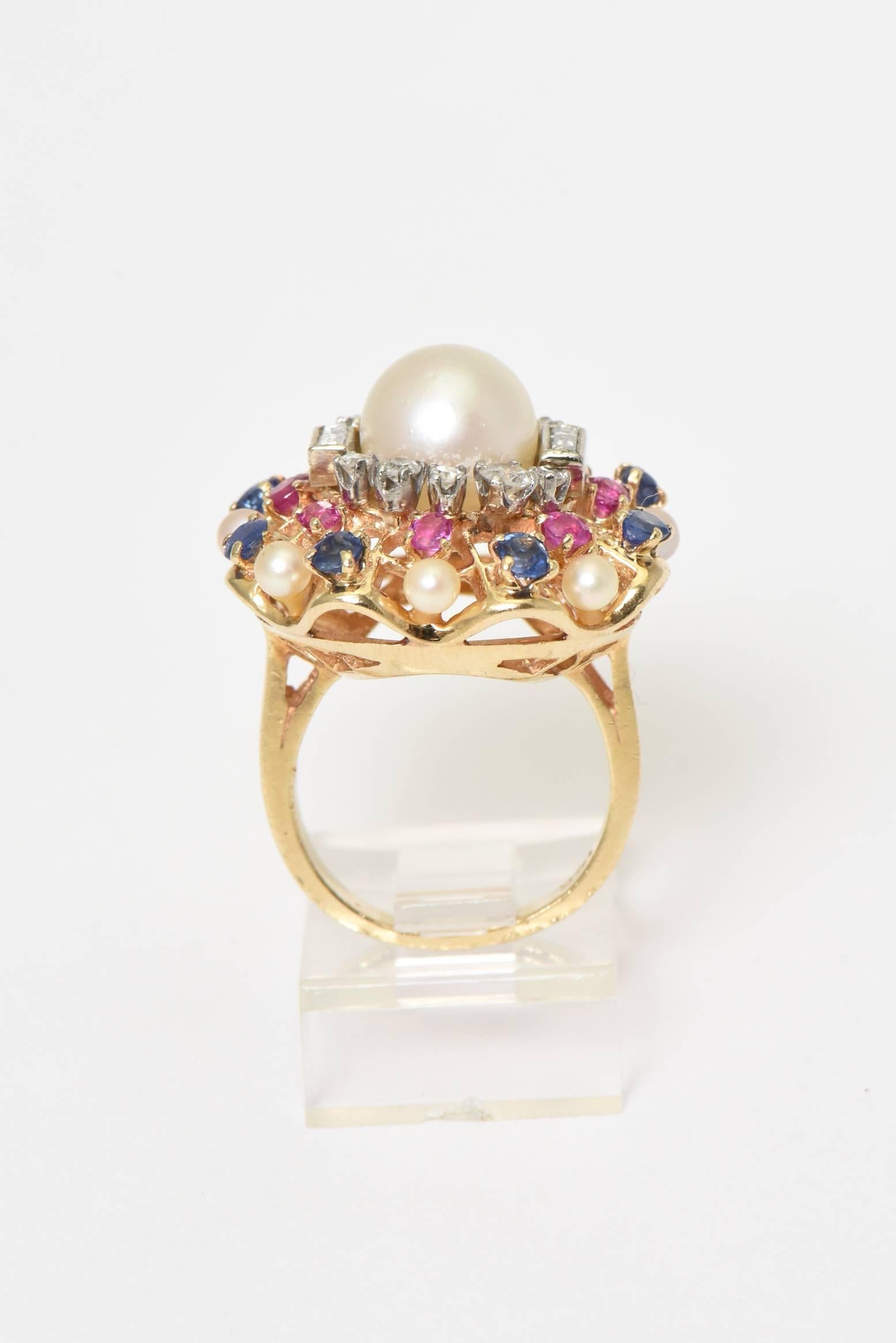 pearl and ruby ring