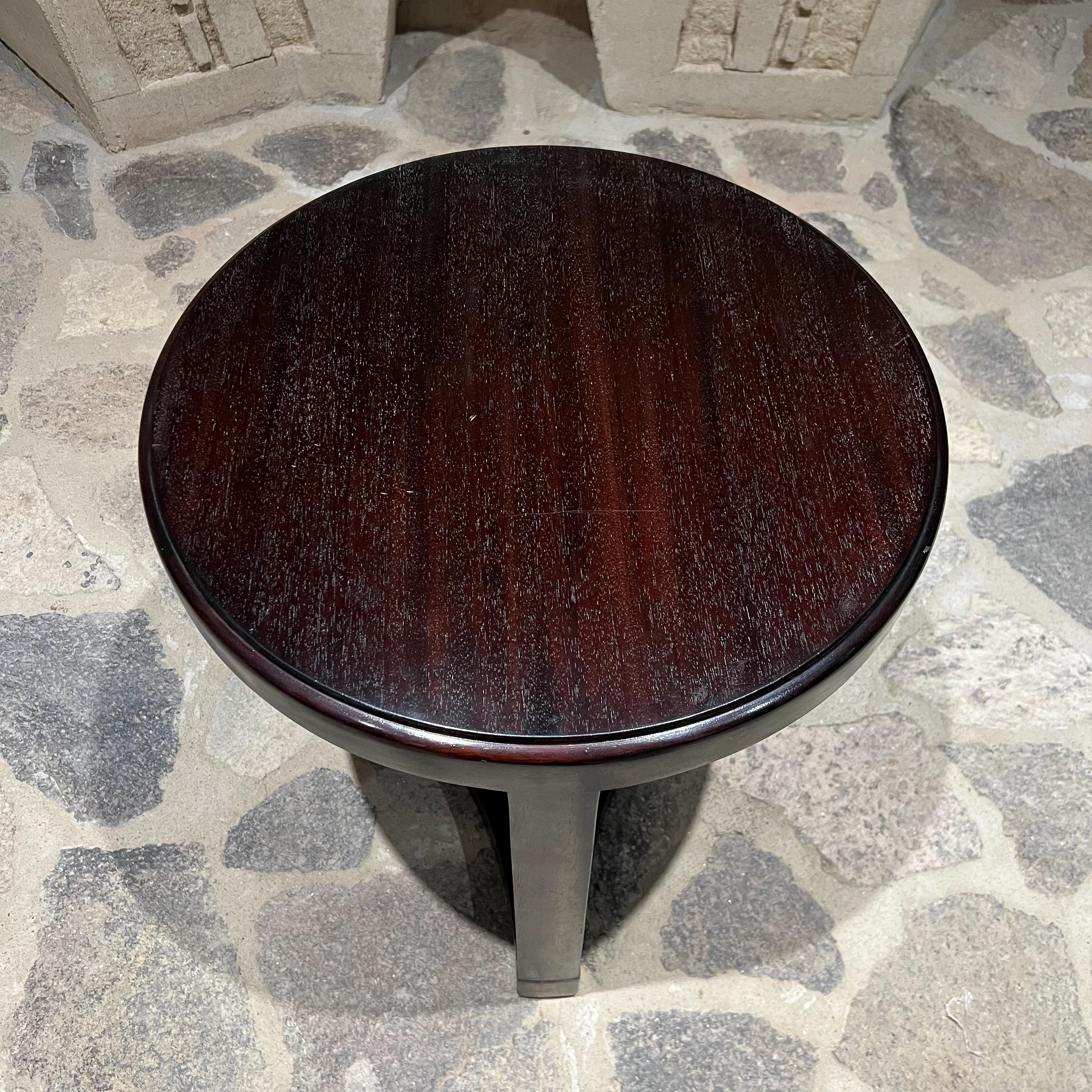 Mid-Century Modern 1950s Pedestal Round Side Table by Edward Wormley Dunbar Berne Indiana Restored