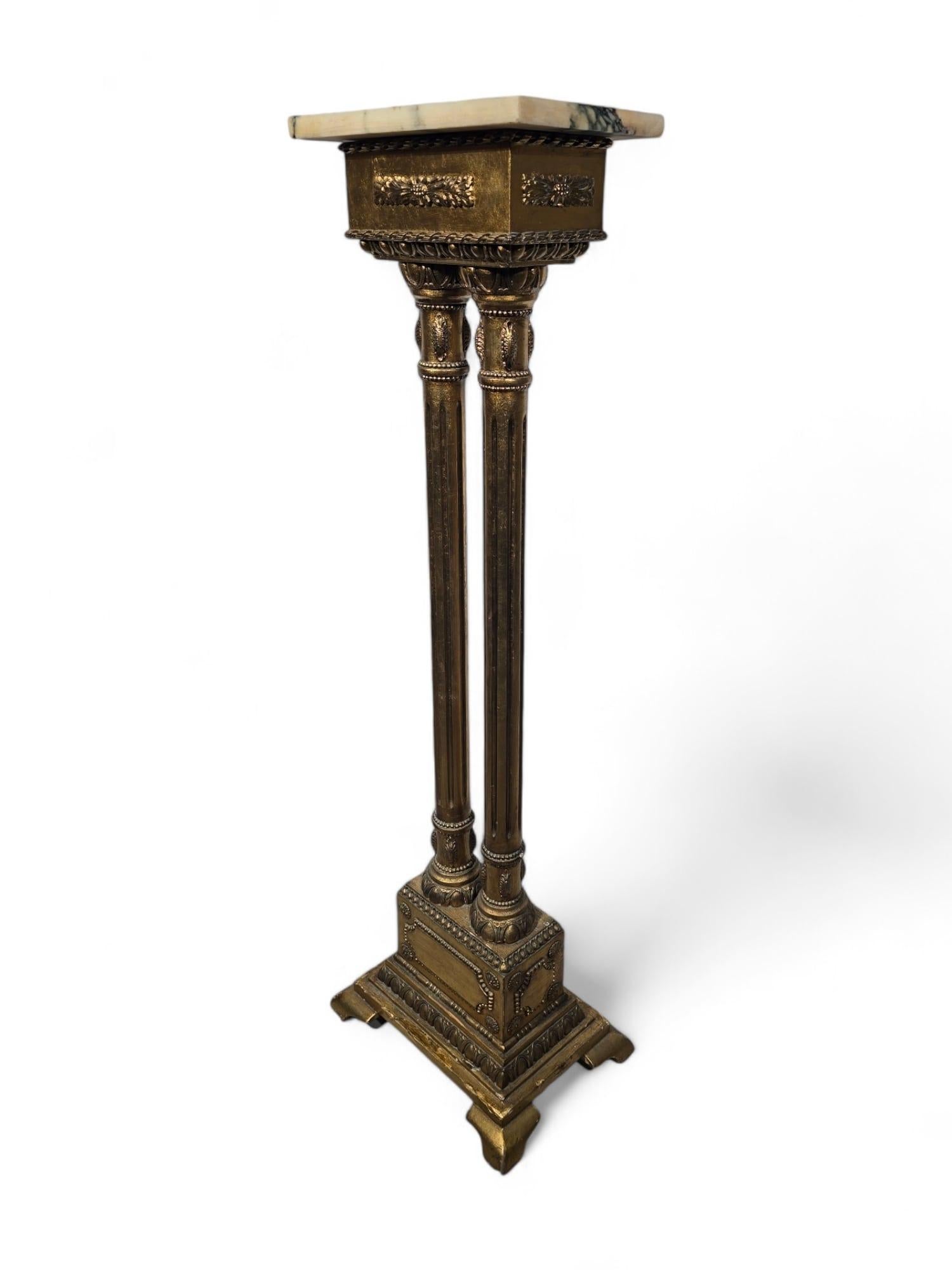 Mid-20th Century 1950s Pedestal with Columns For Sale