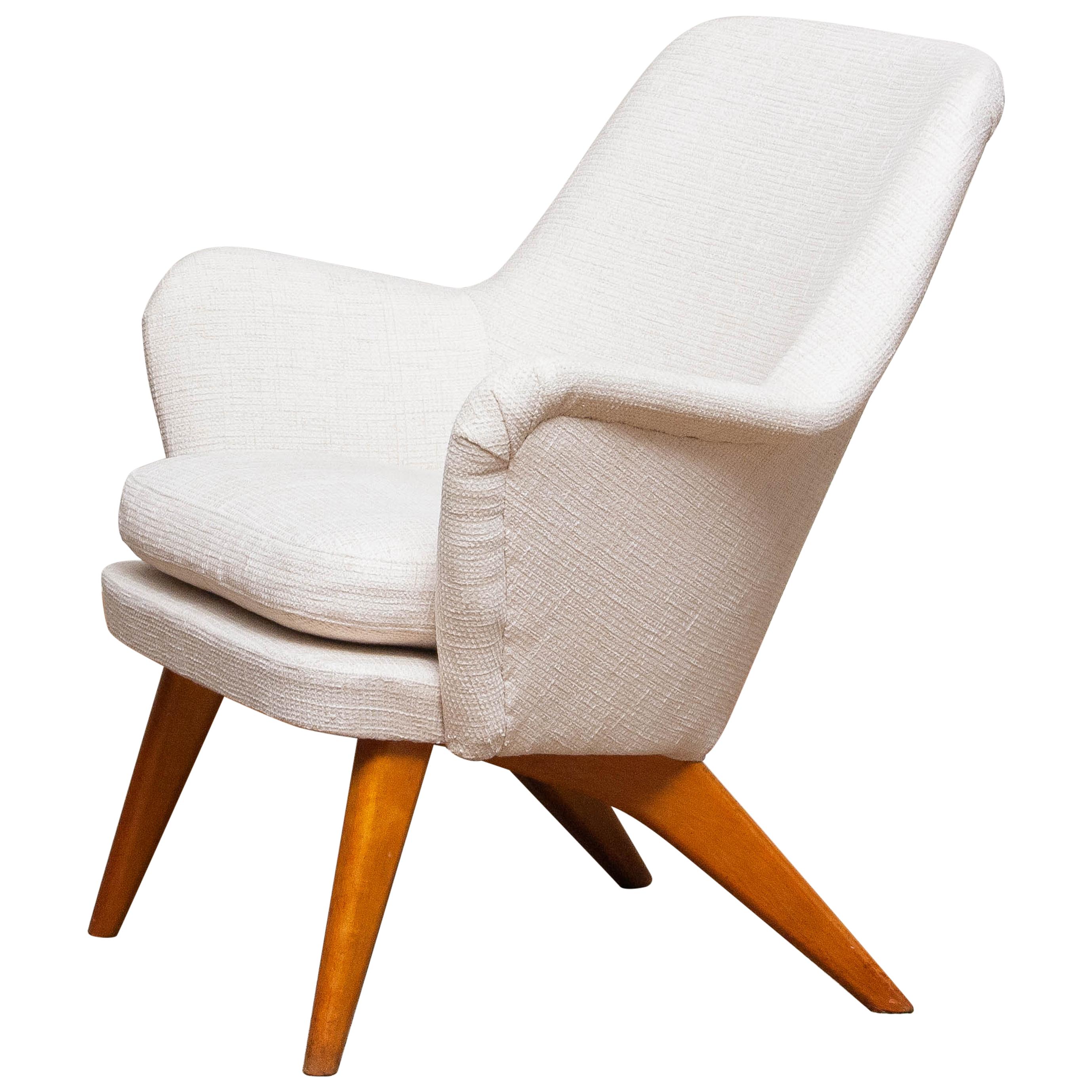 Fabric 1950s, 'Pedro' Chair by Carl Gustav Hiort Af Ornäs for Puunveisto Oy-Trasnideri
