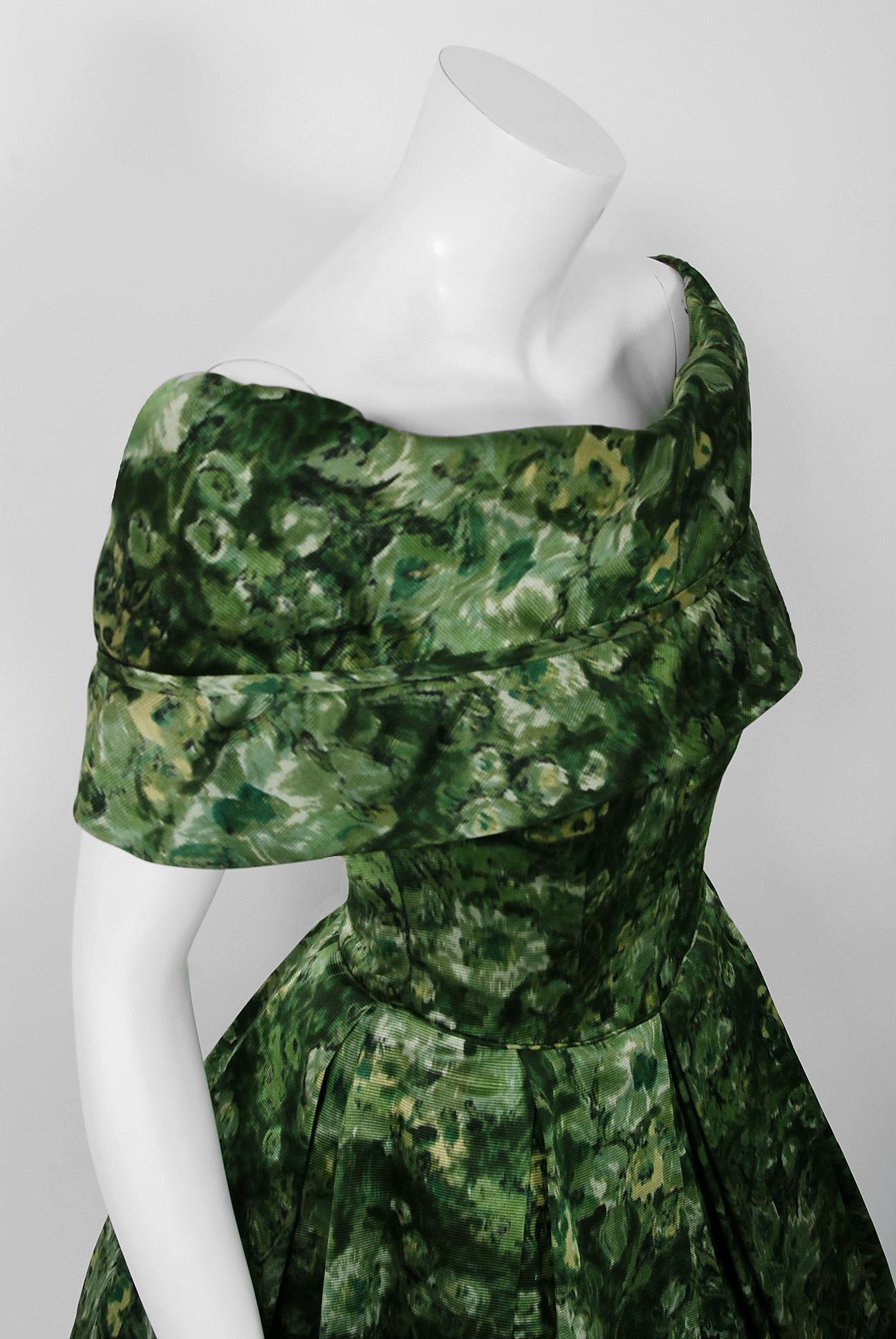 1950s green dress