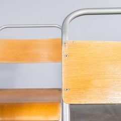 1950's Pel Tubular Grey Metal Dining Chairs