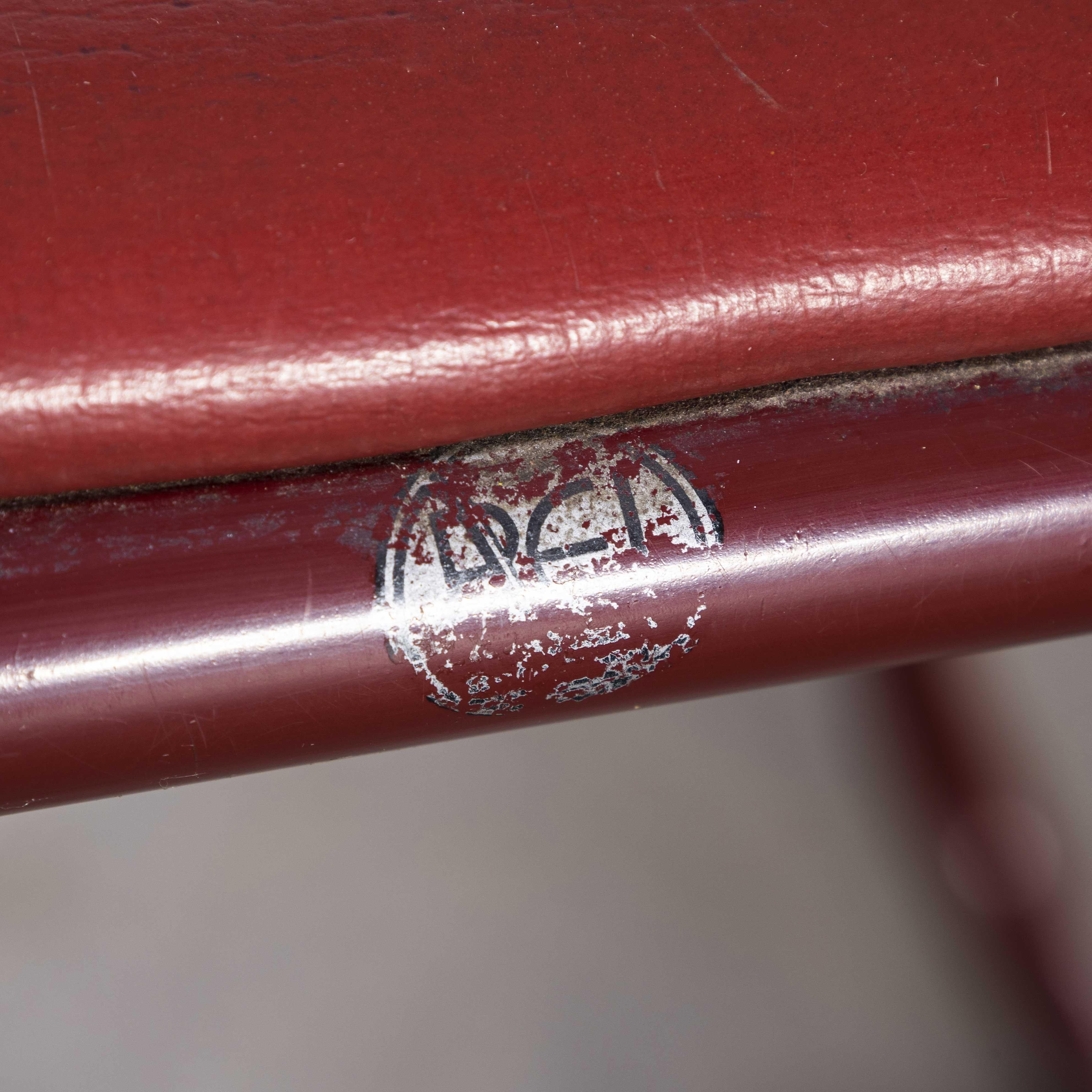 1950s Pel Tubular Metal Upholstered Dining Chairs, Set of Four In Good Condition In Hook, Hampshire