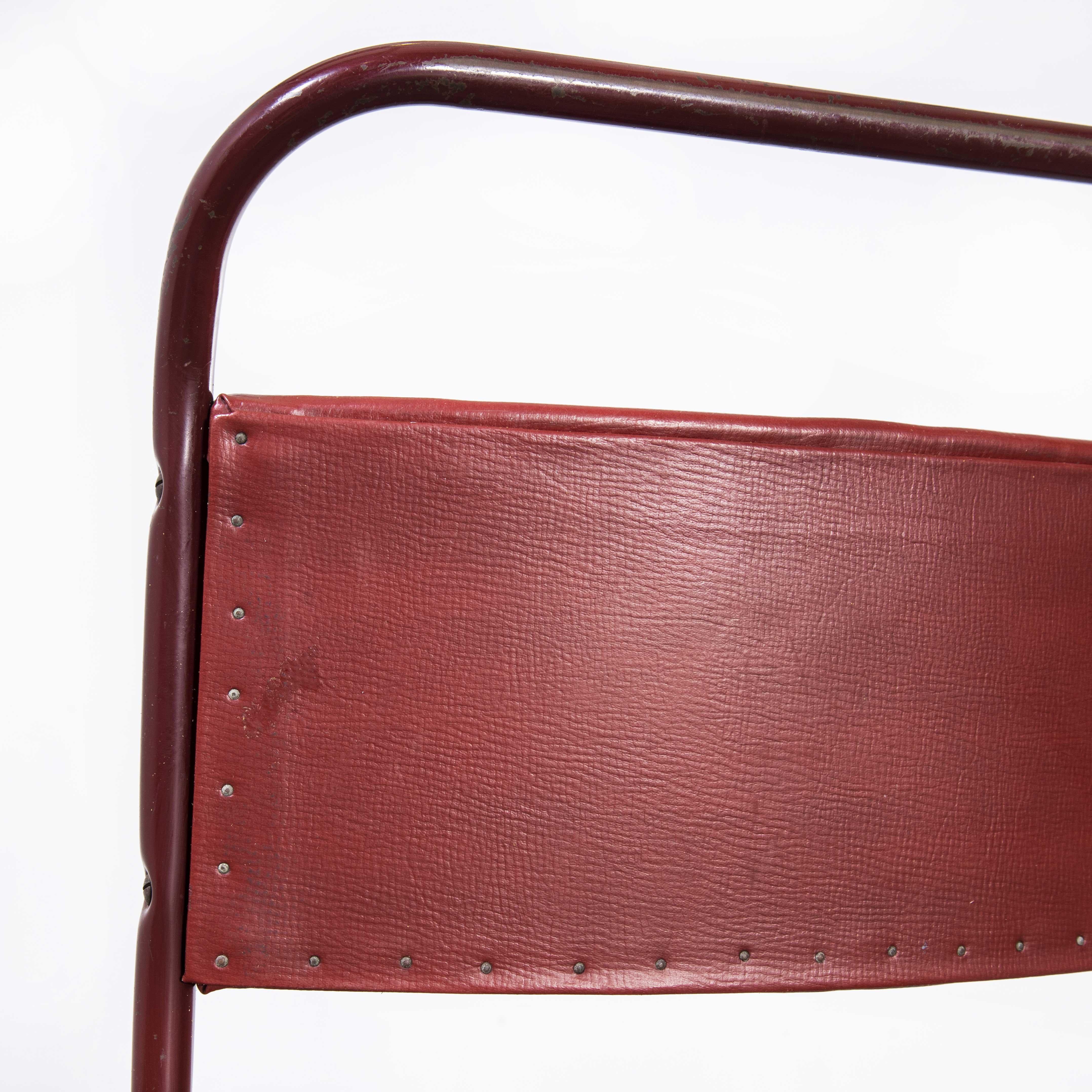 1950s Pel Tubular Metal Upholstered Dining Chairs, Set of Six In Good Condition In Hook, Hampshire