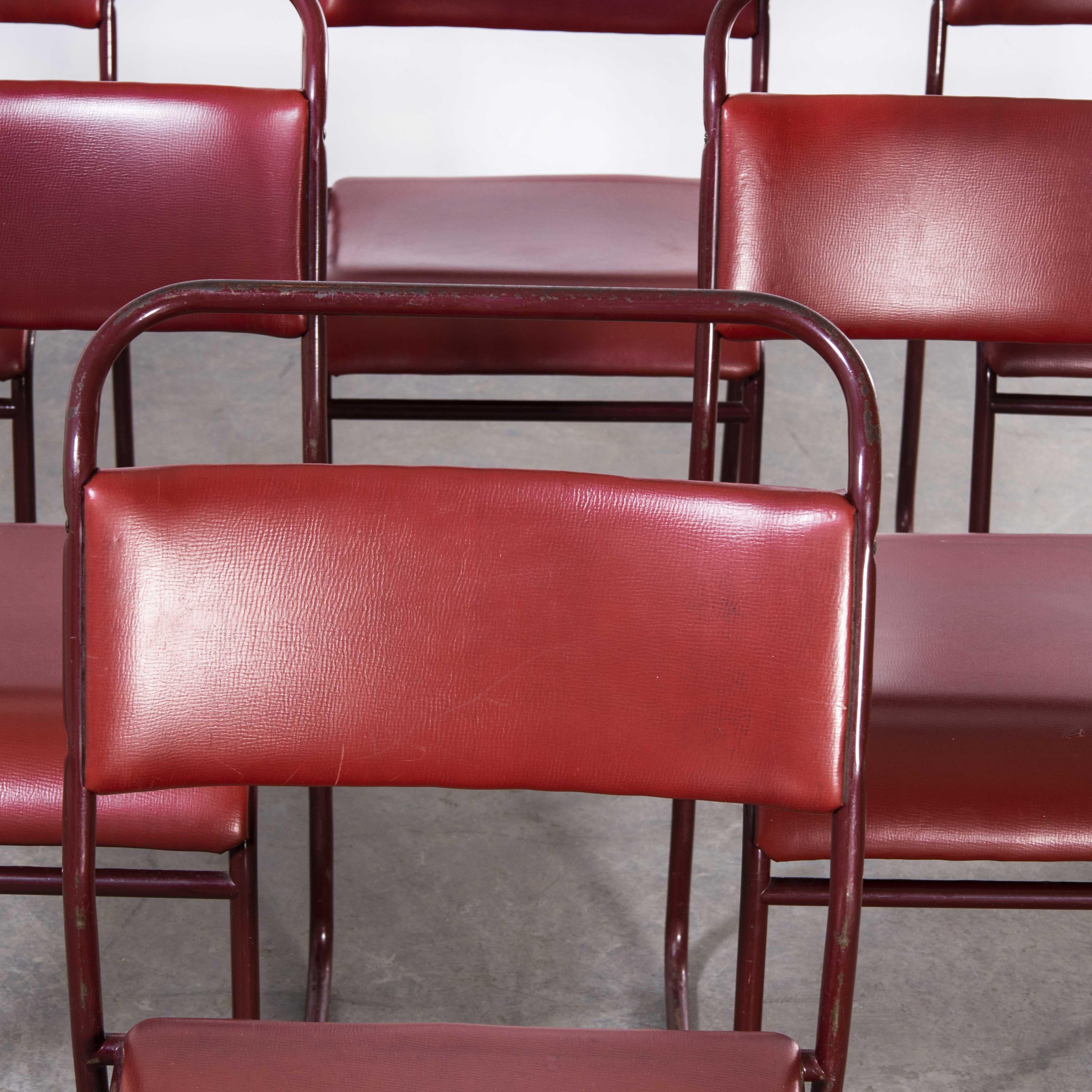 1950s Pel Tubular Metal Upholstered Dining Chairs, Set of Six 3