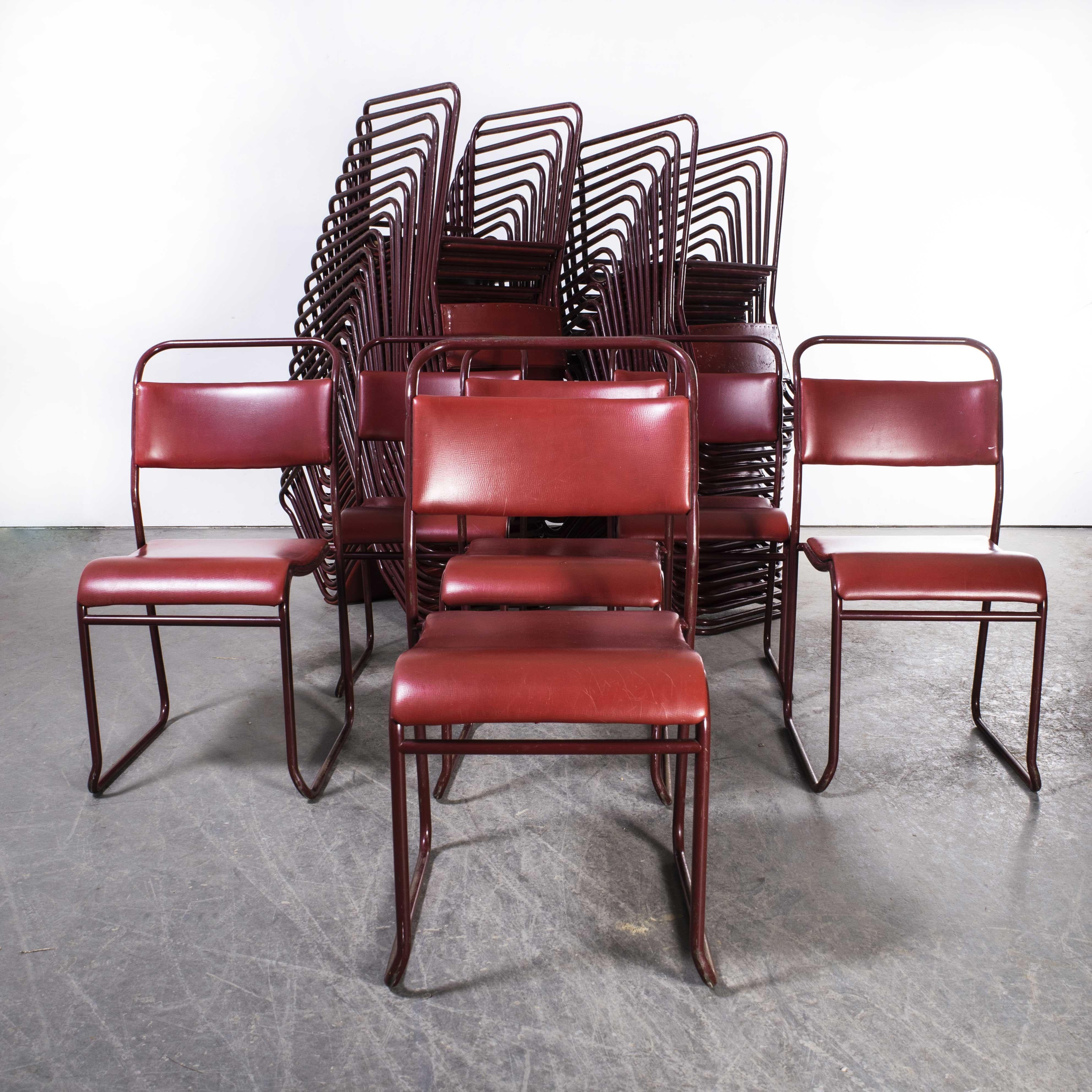 1950s Pel Tubular Metal Upholstered Dining Chairs, Various Quantities Available 5