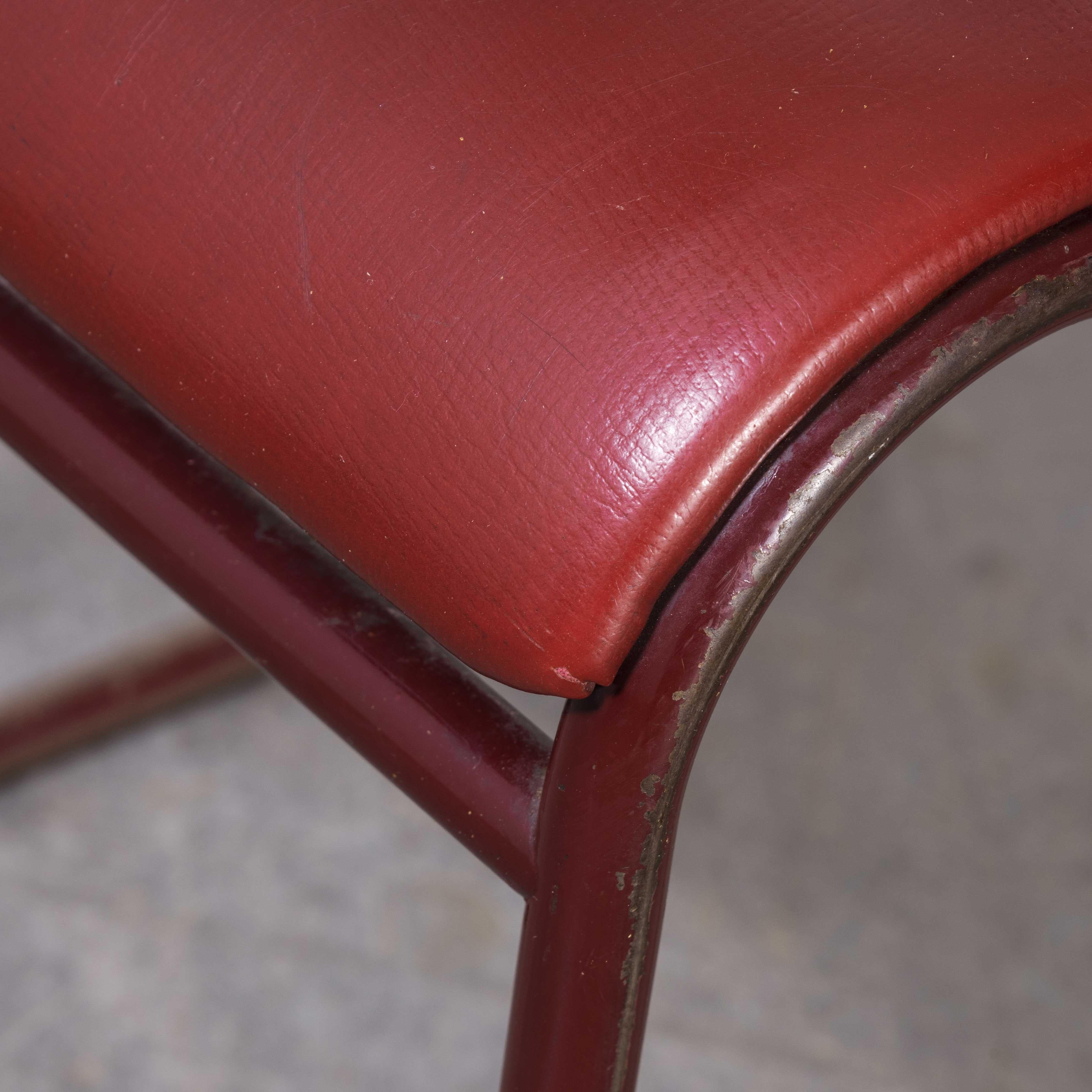 1950s Pel Tubular Metal Upholstered Dining Chairs, Various Quantities Available 3