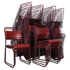 1950s Pel Tubular Metal Upholstered Dining Chairs, Various Quantities Available
