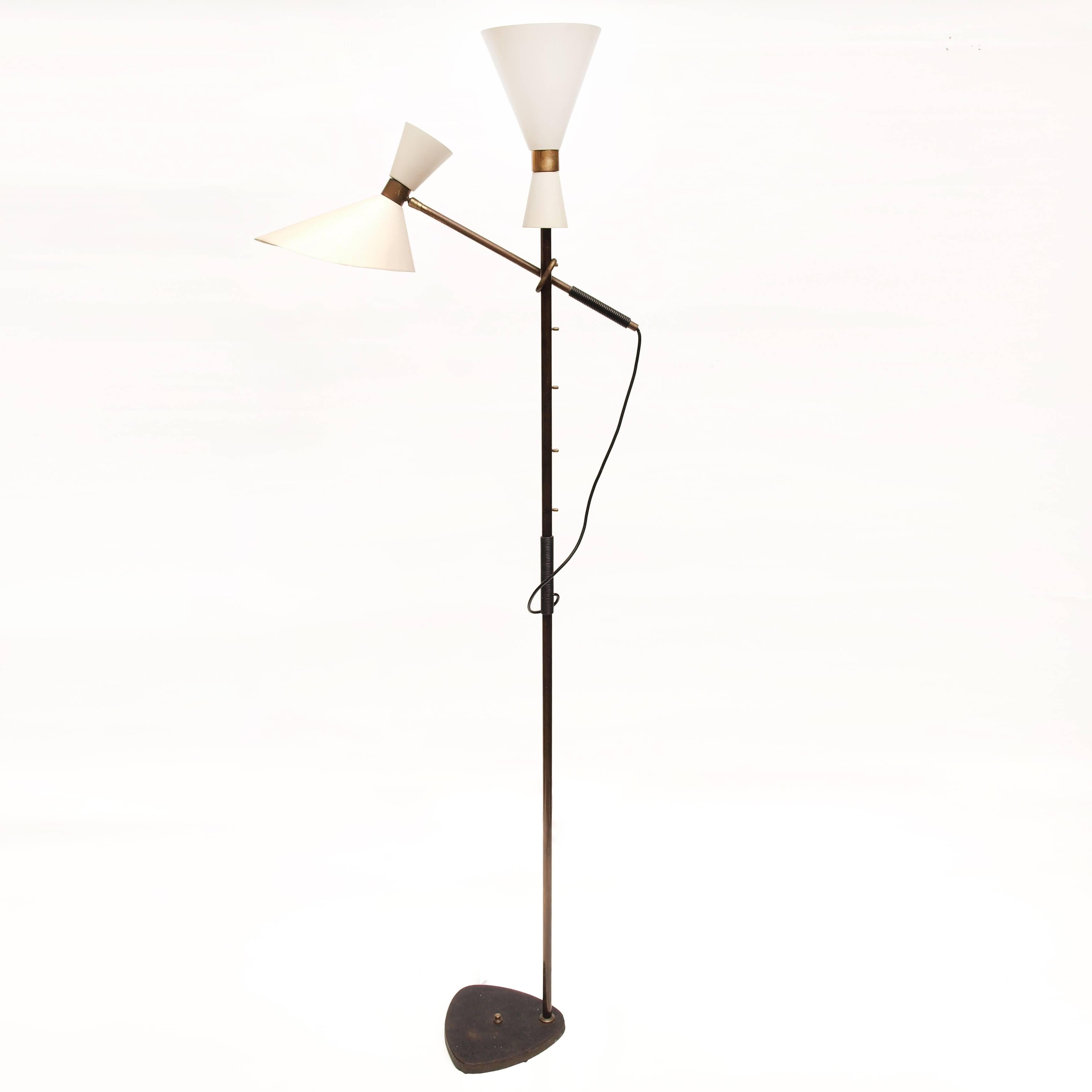 Mid-Century Modern J. T. Kalmar 1950s 'Pelikan' Floor Light For Sale
