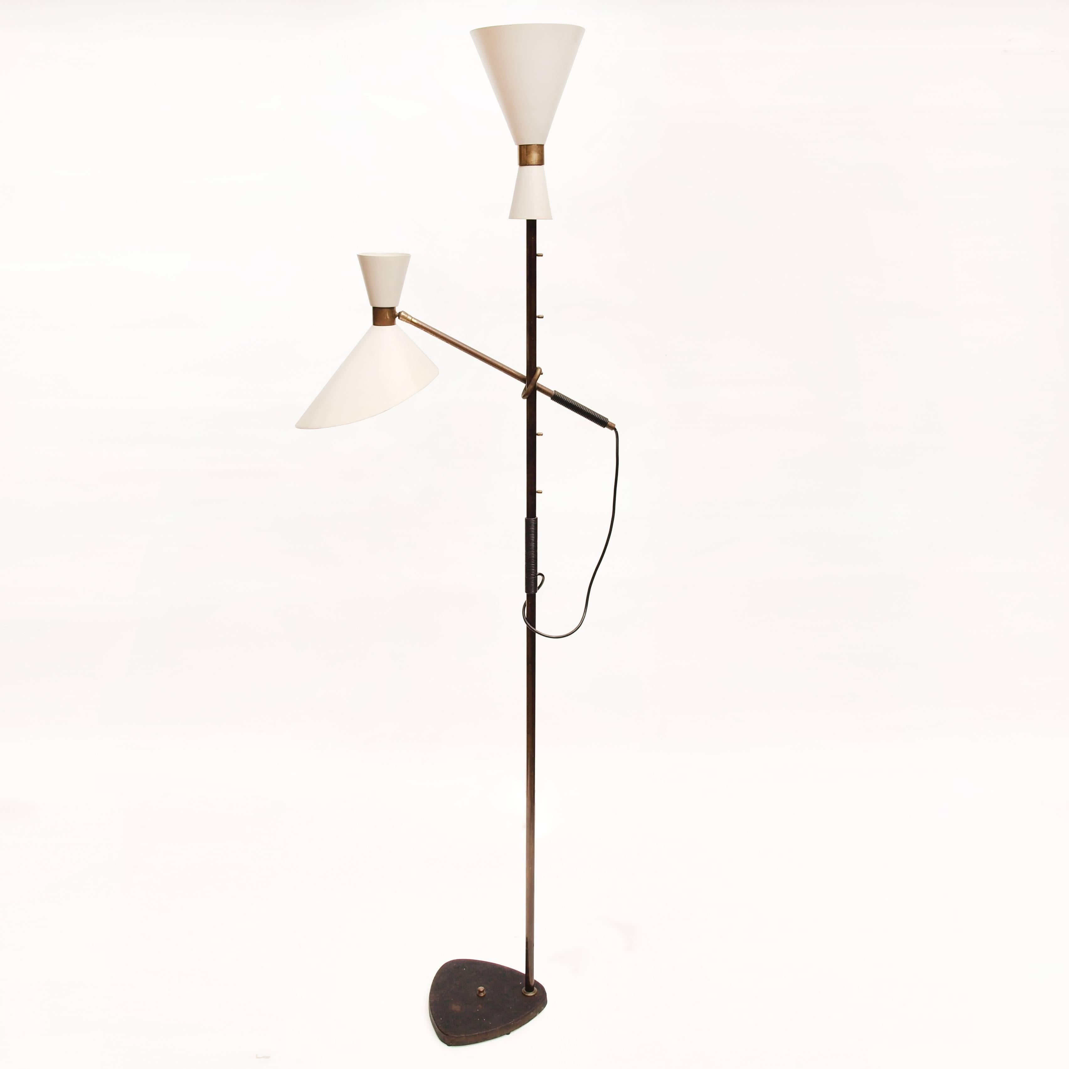 Austrian J. T. Kalmar 1950s 'Pelikan' Floor Light For Sale