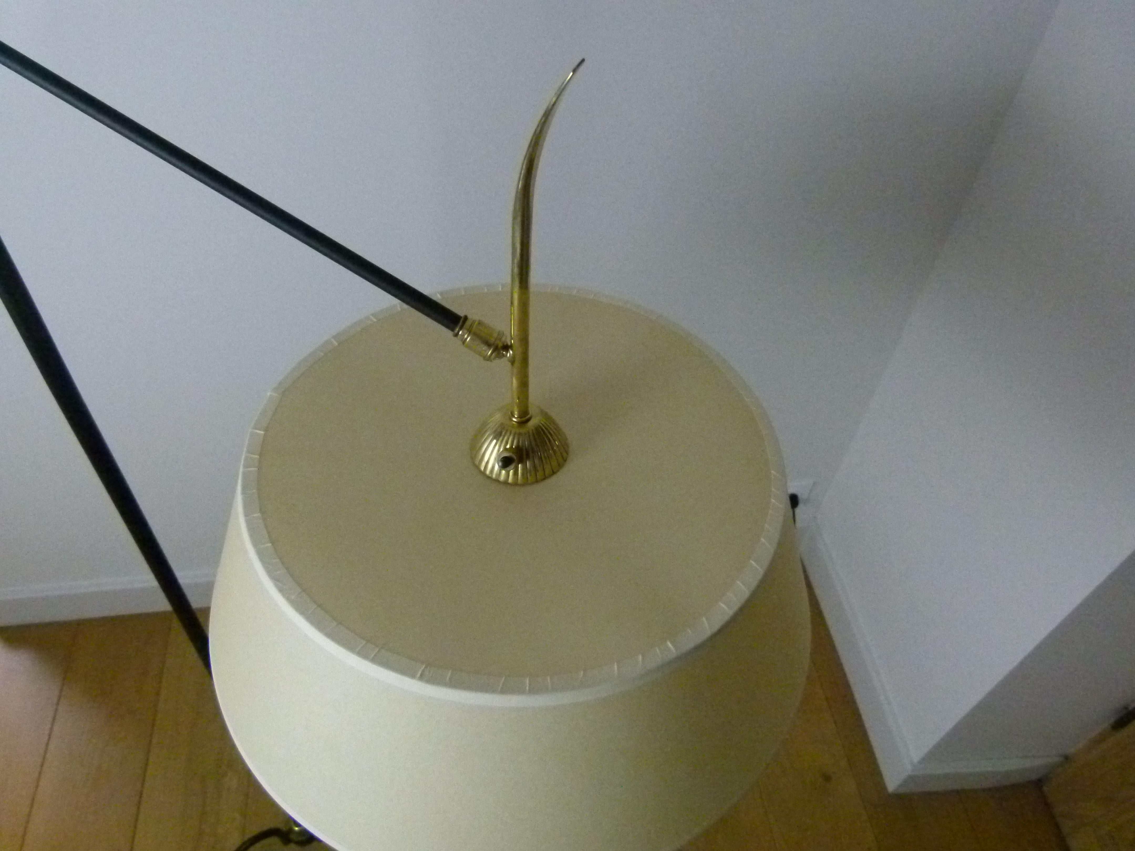 1950s Pendulum Floor Lamp by Maison Lunel 4