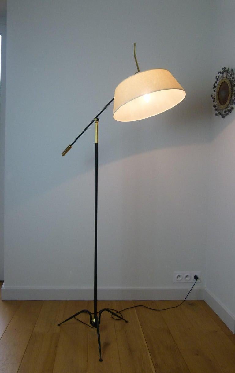 1950s Pendulum Floor Lamp by Maison Lunel 7
