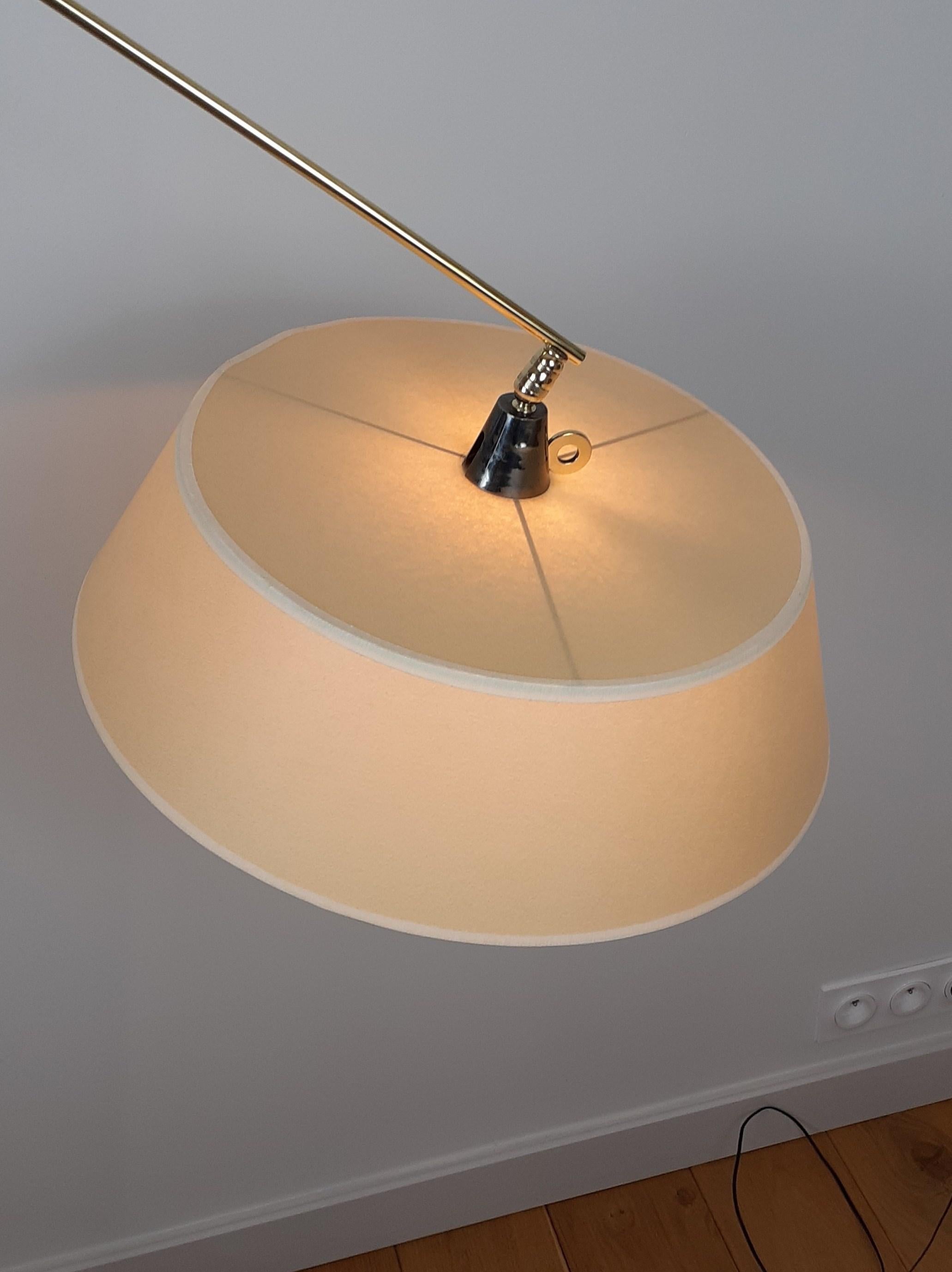 1950s Pendulum Floor Lamp by Maison Lunel 8