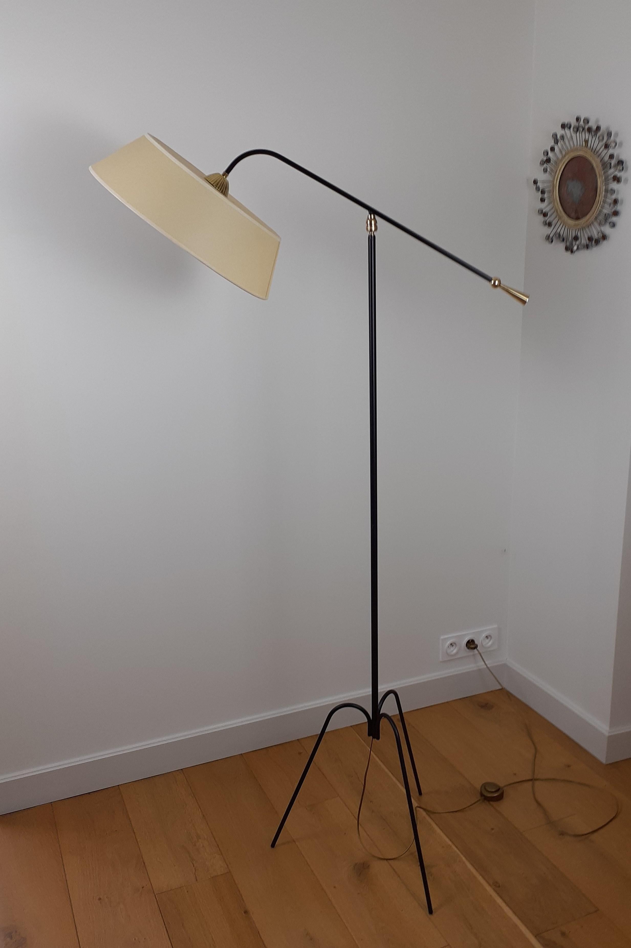 1950s Pendulum Floor Lamp by Maison Lunel 10