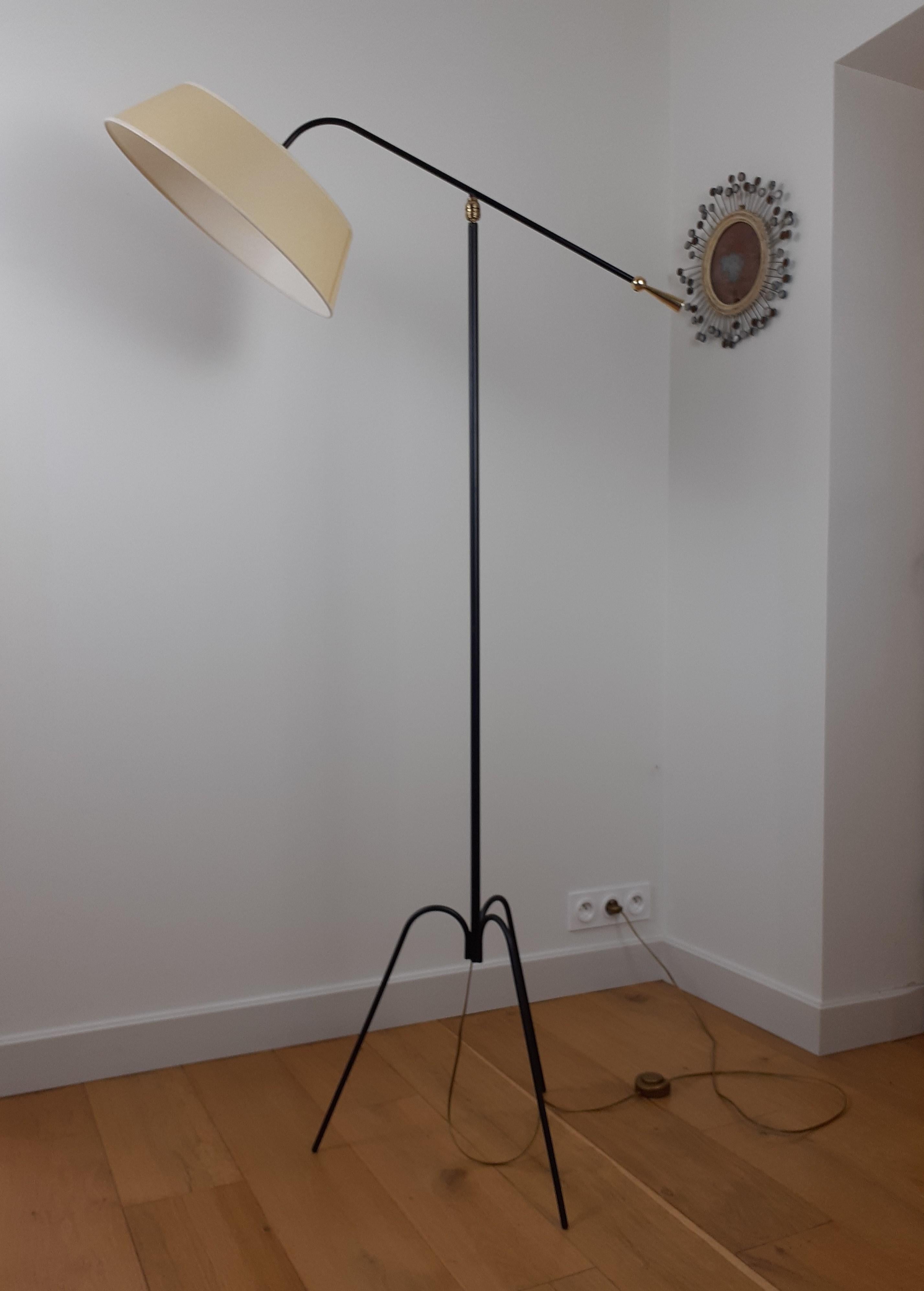 1950s Pendulum Floor Lamp by Maison Lunel 11