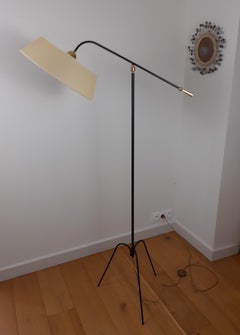 1950s Pendulum Floor Lamp by Maison Lunel