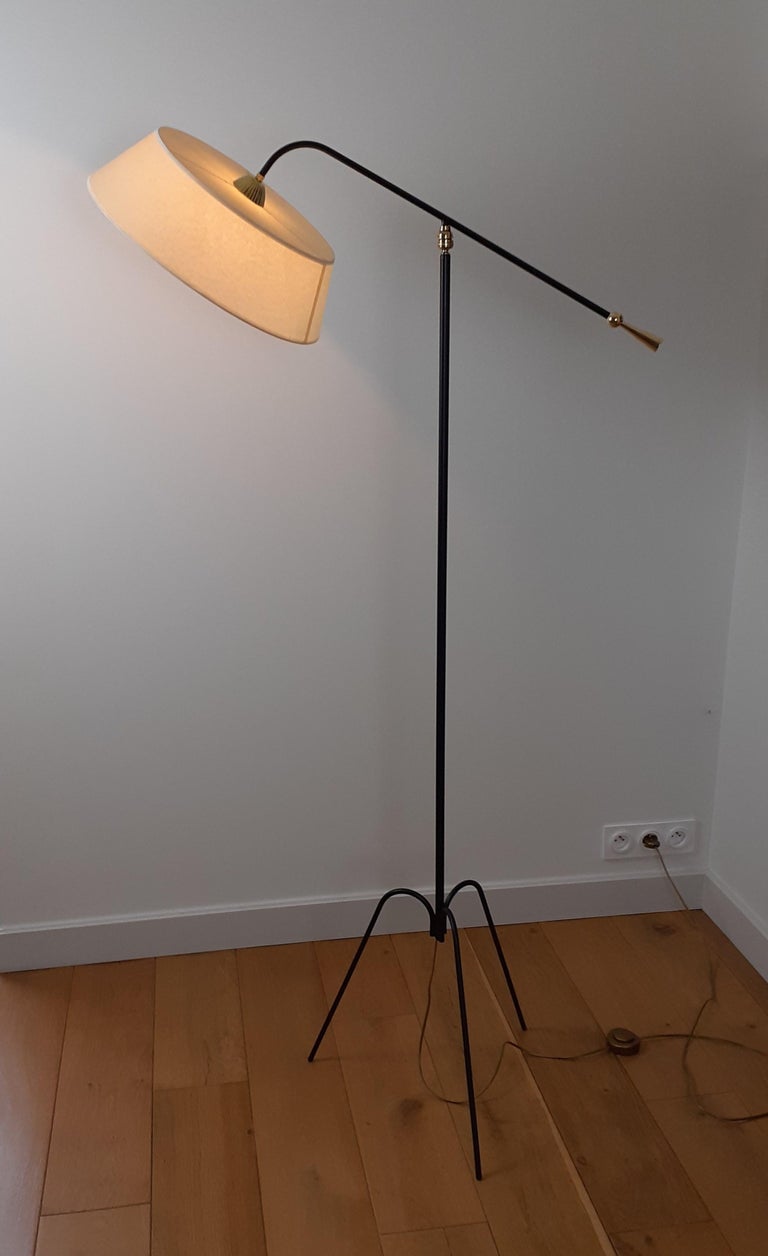1950s Pendulum Floor Lamp by Maison Lunel at 1stDibs