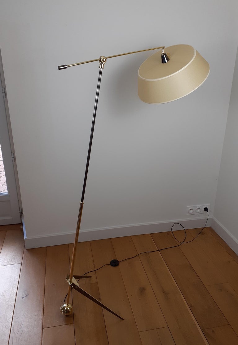 1950s Pendulum Floor Lamp by Maison Lunel at 1stDibs