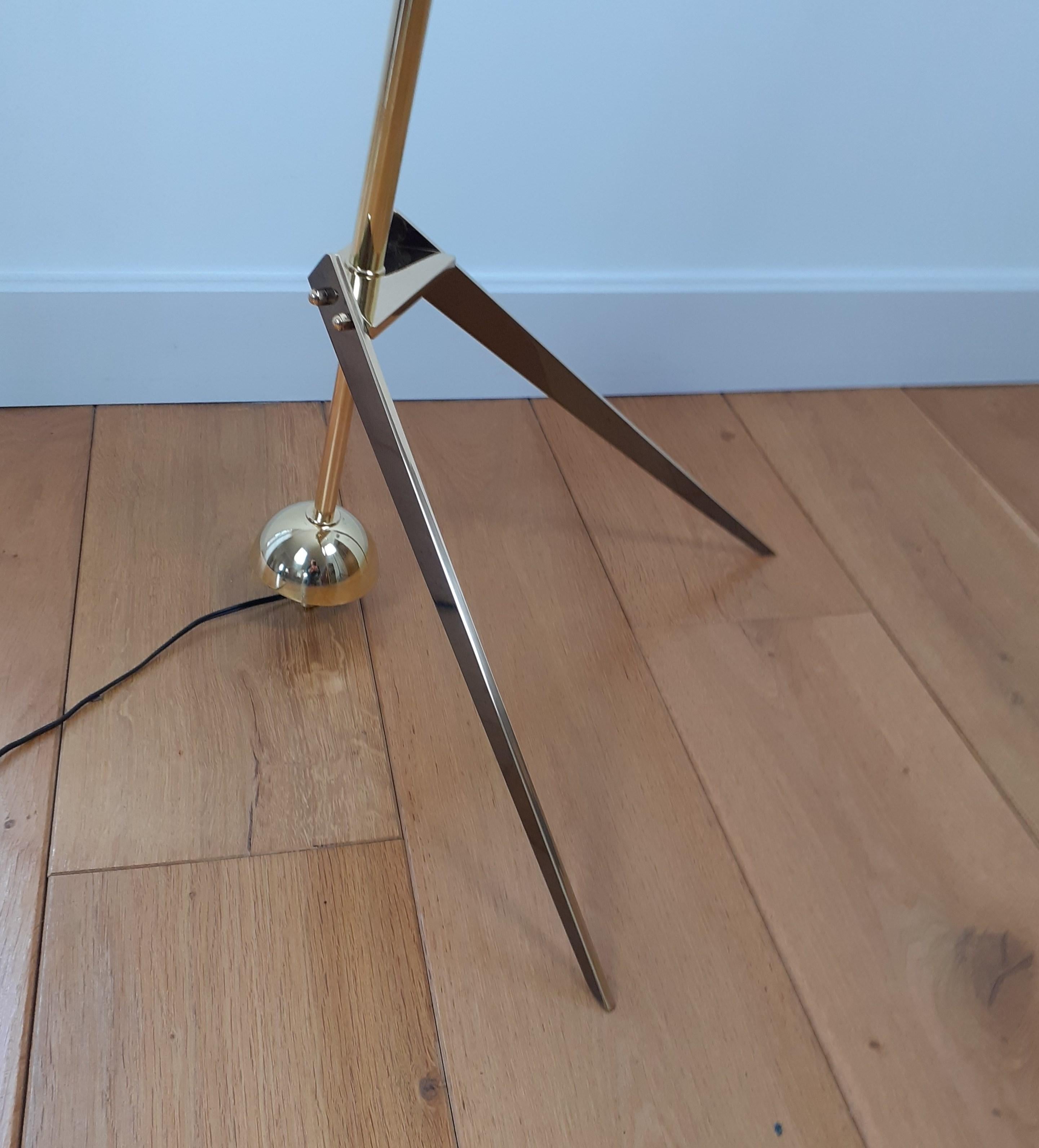 1950s Pendulum Floor Lamp by Maison Lunel 2