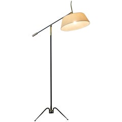 1950s Pendulum Floor Lamp by Maison Lunel