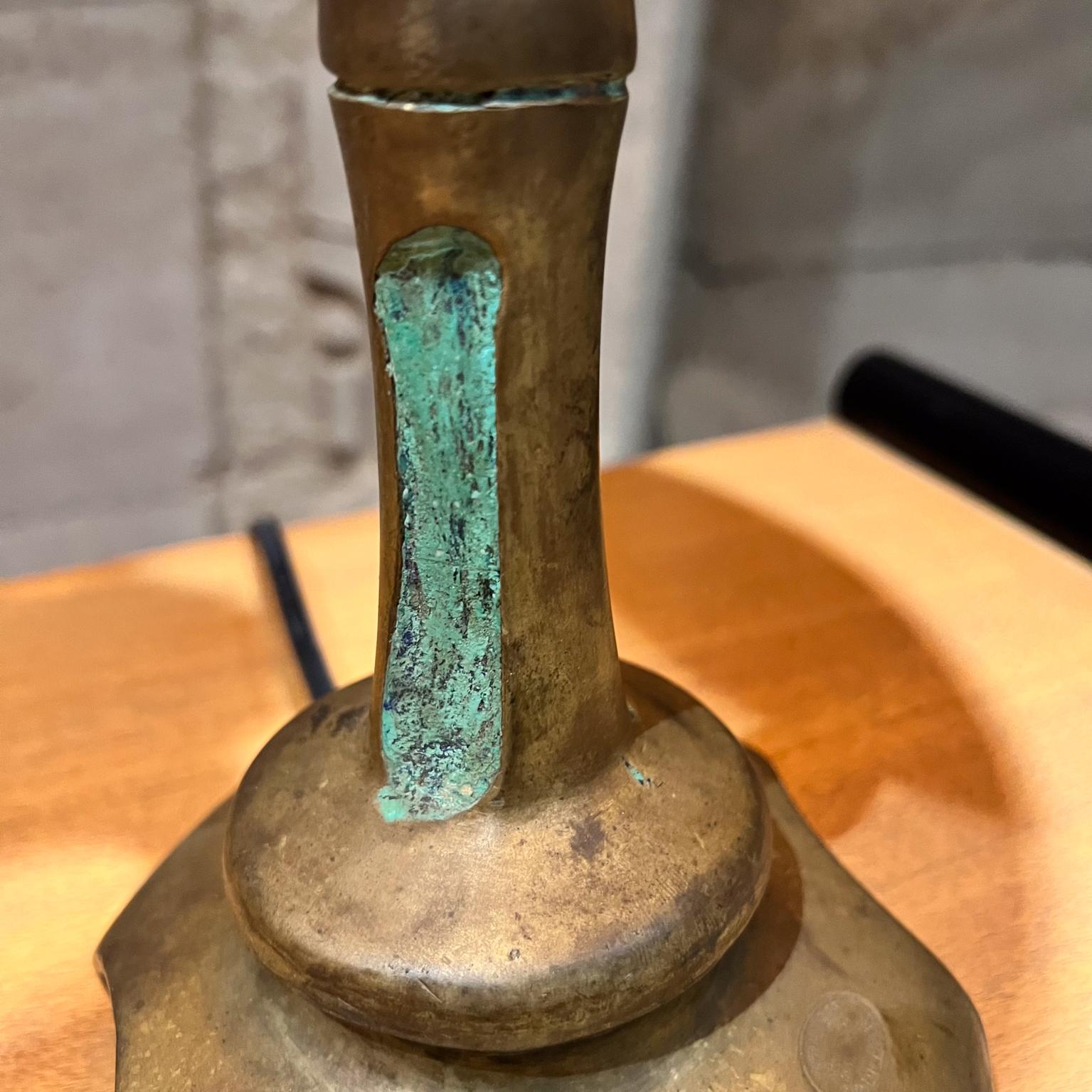 1950s Pepe Mendoza Bronze Table Lamps Faux Bamboo Mexico For Sale 1