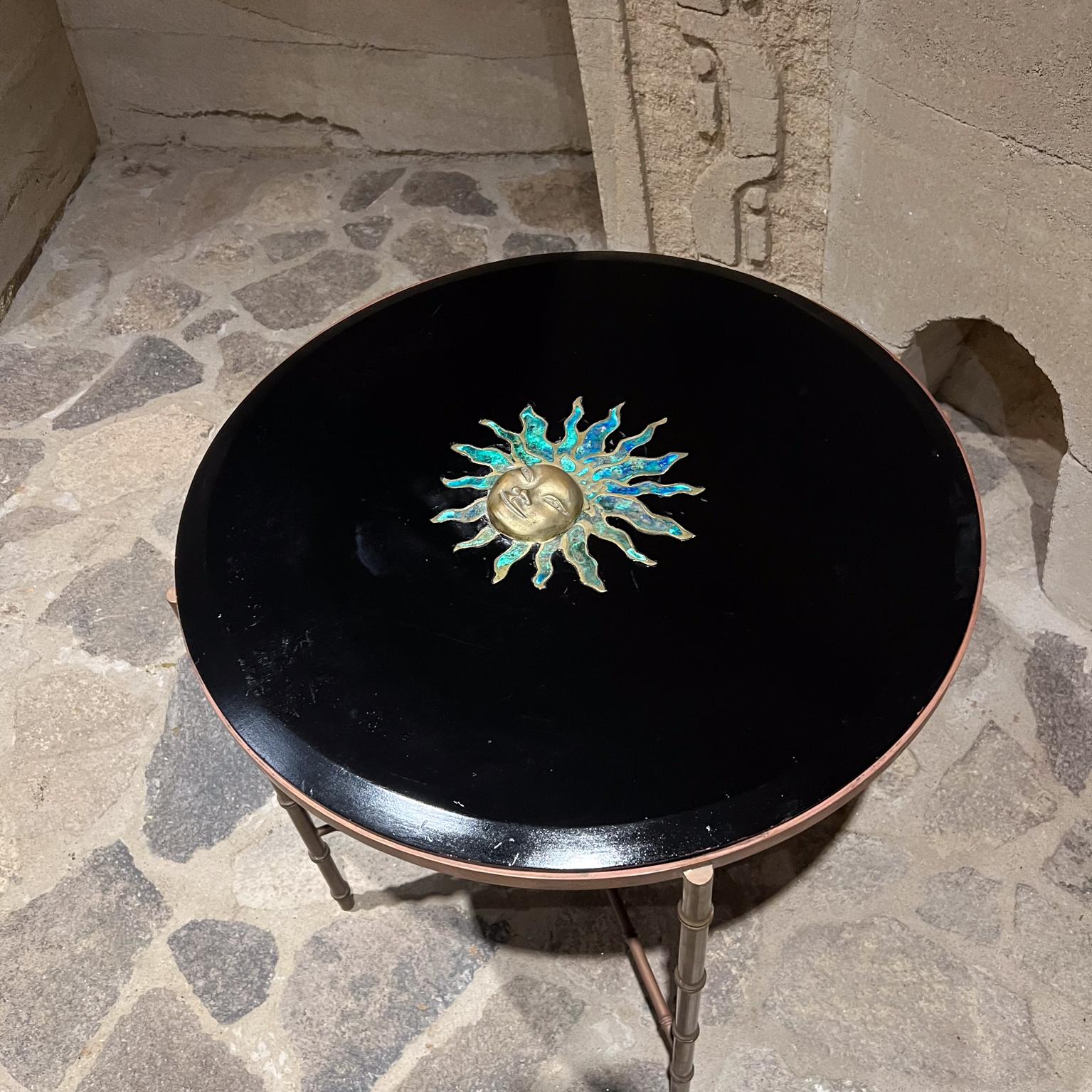 1950s Pepe Mendoza Faux Bamboo Brass Side Table Mexico City For Sale 6