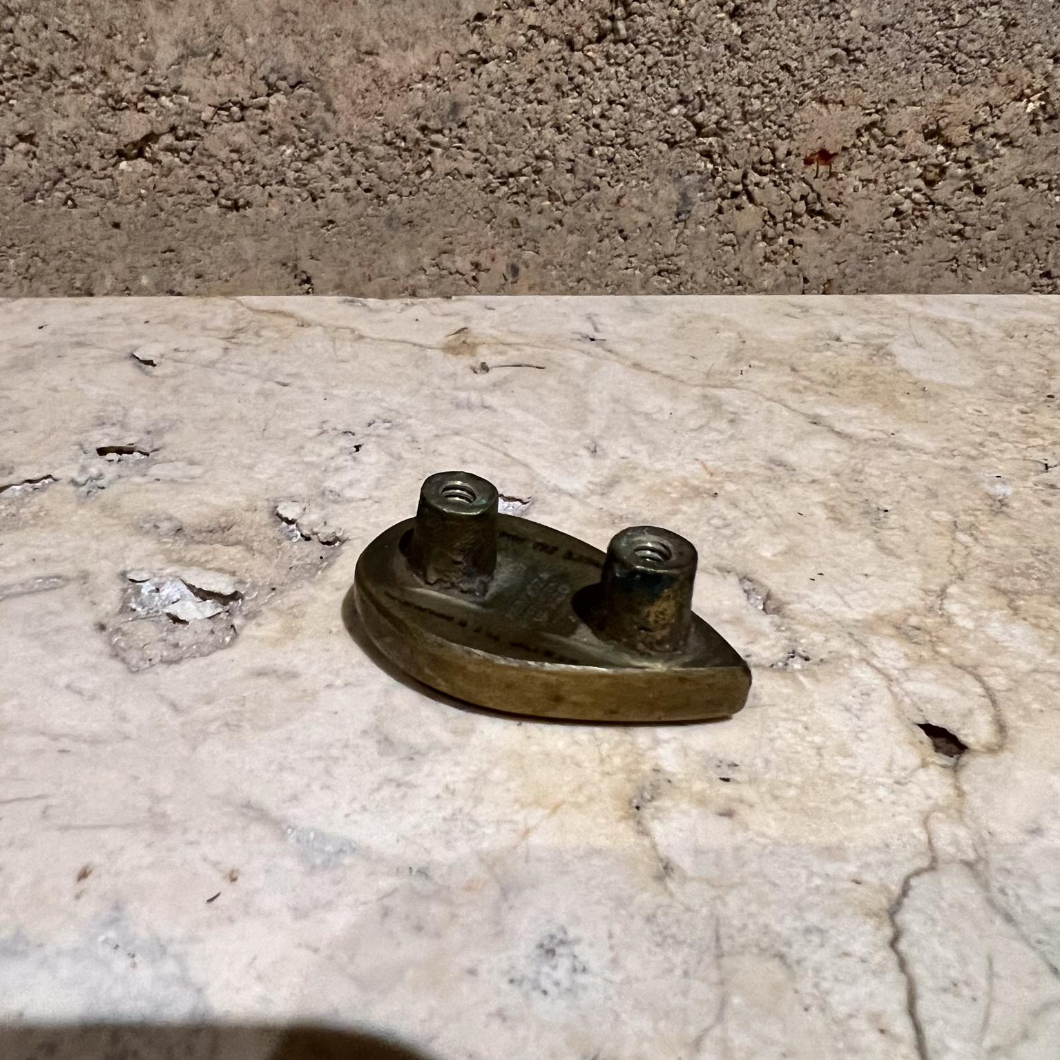 1950s Pepe Mendoza Malachite Brass Single Teardrop Pull Knob Mexican Modernism For Sale 1