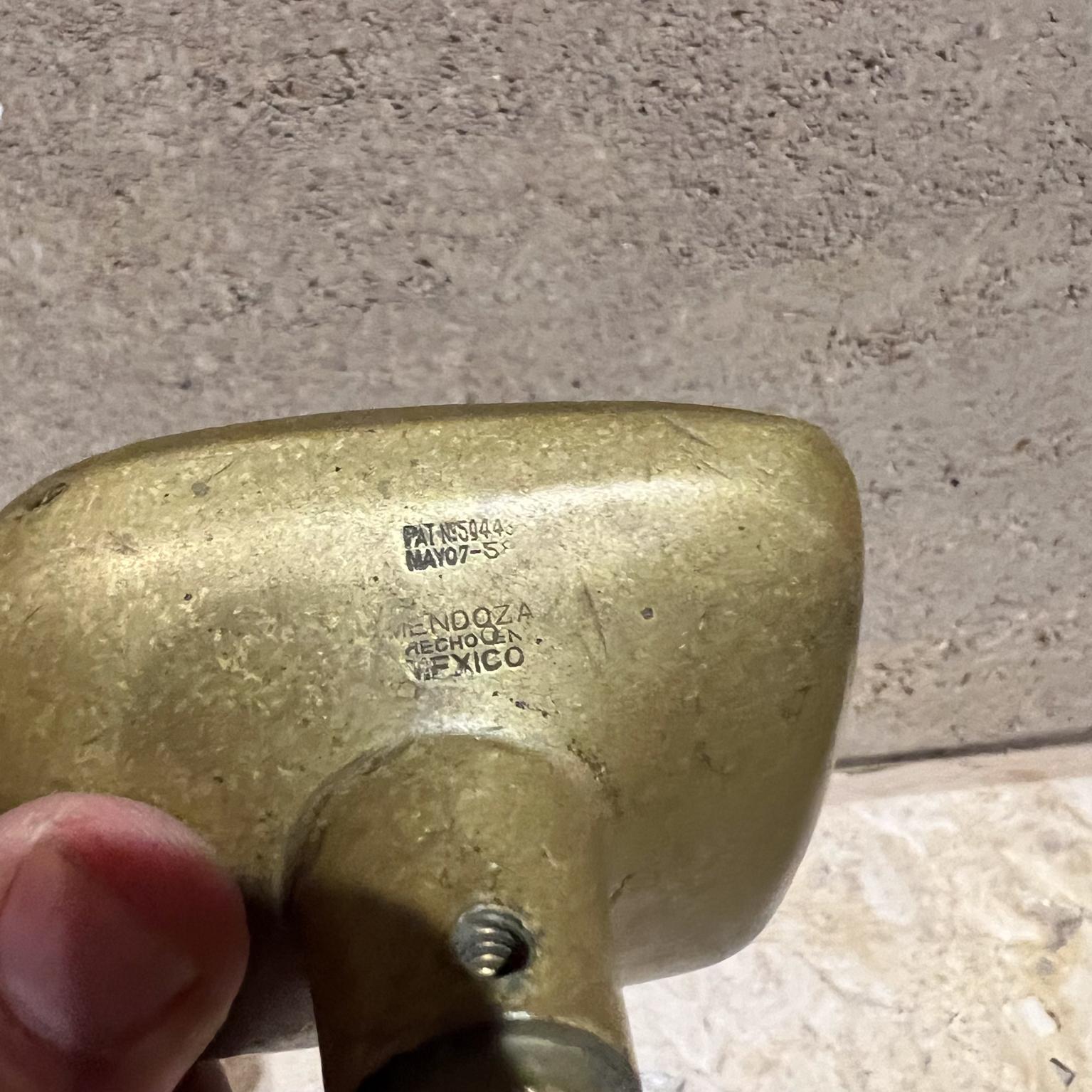 Laiton Pepe Mendoza Mayan Revive Pull Doorknob Malachite Brass Mexican Modernism en vente