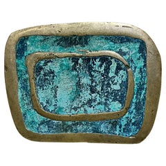 Pepe Mendoza Mayan Revive Pull Doorknob Malachite Brass Mexican Modernism