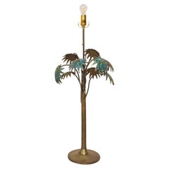 1950s Pepe Mendoza Table Lamp Palm Tree Bronze Malachite Mexico