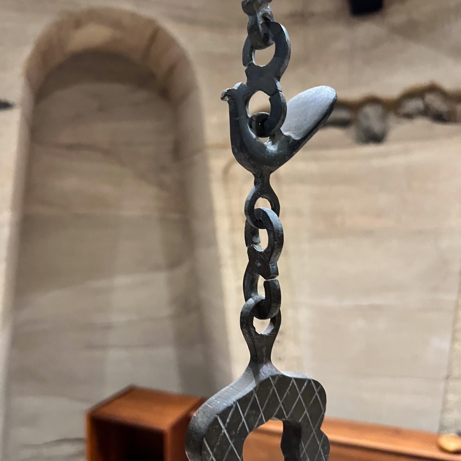 1950s Pepe Mendoza Patinated Brass Lamp Chain Mexico For Sale 11