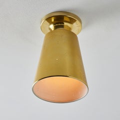 1950s Perforated Brass Ceiling Lamp Attributed to Paavo Tynell