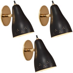 1950s Perforated Italian Wall Lamp Attributed to Giuseppe Ostuni for Oluce