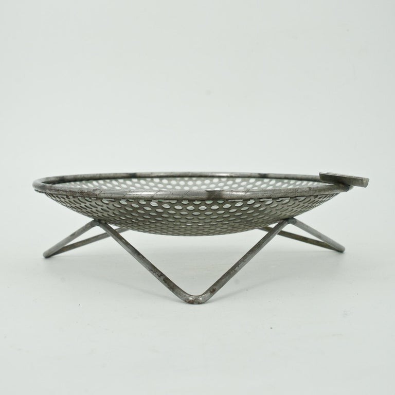 1950s Perforated Metal Atomic Space Age Ashtray By Richard Galef For Mid Century Modern 1950s Perforated Metal Atomic Space Age Ashtray By Richard Galef For Ravenware