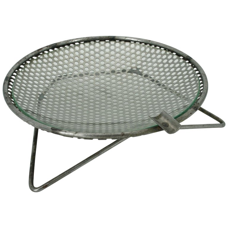 1950s Perforated Metal Atomic Space Age Ashtray by Richard Galef for