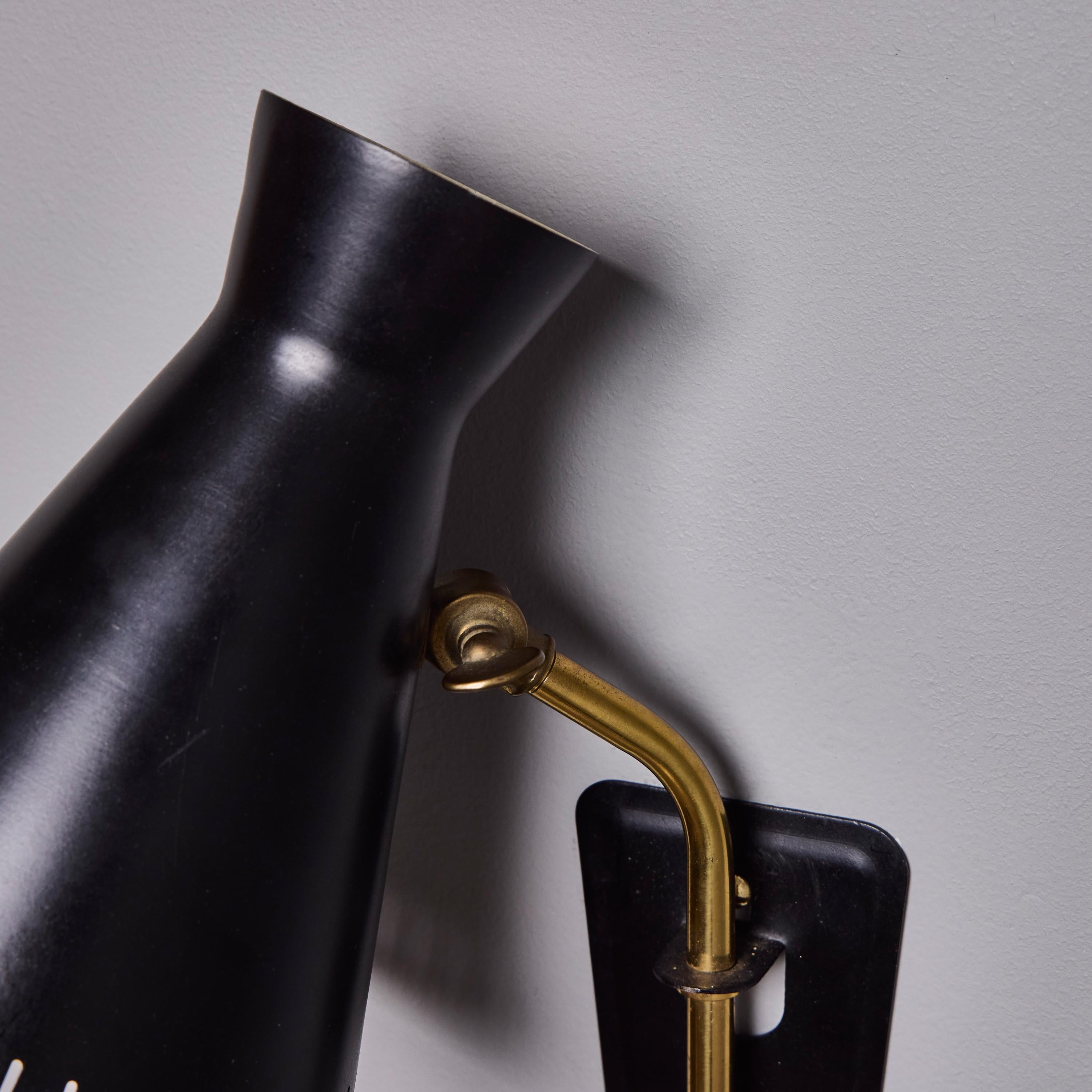 1950s Perforated Metal Diabolo Plug-In Wall Lamp Attributed to Mauri Almari en vente 10