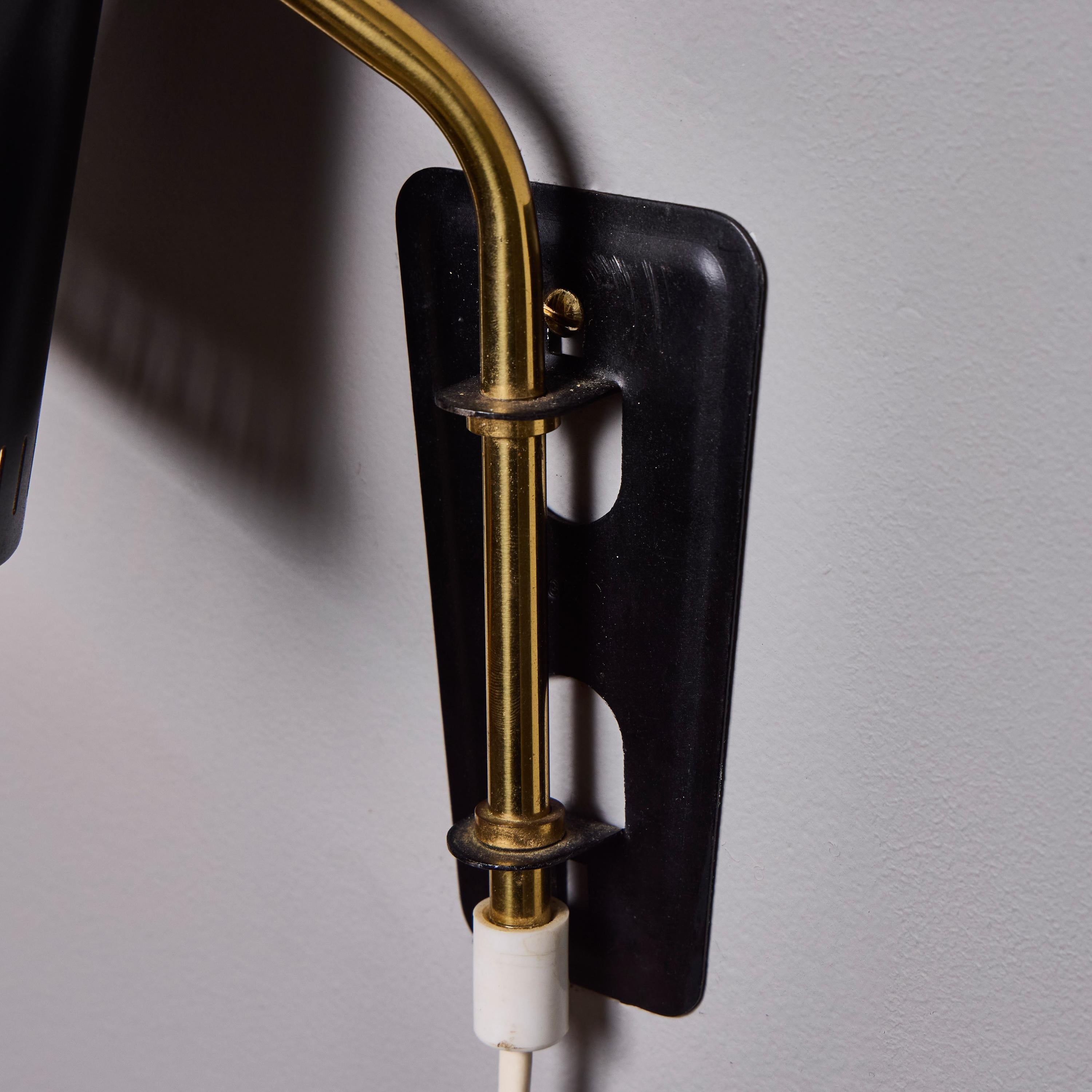 1950s Perforated Metal Diabolo Plug-In Wall Lamp Attributed to Mauri Almari en vente 12