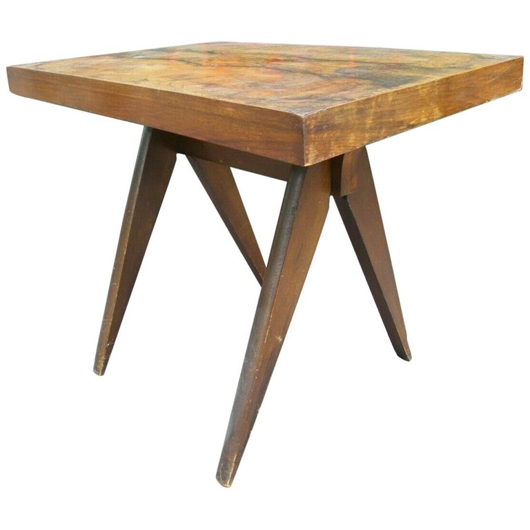1950s Perriand/Jeanneret Style End Table For Sale