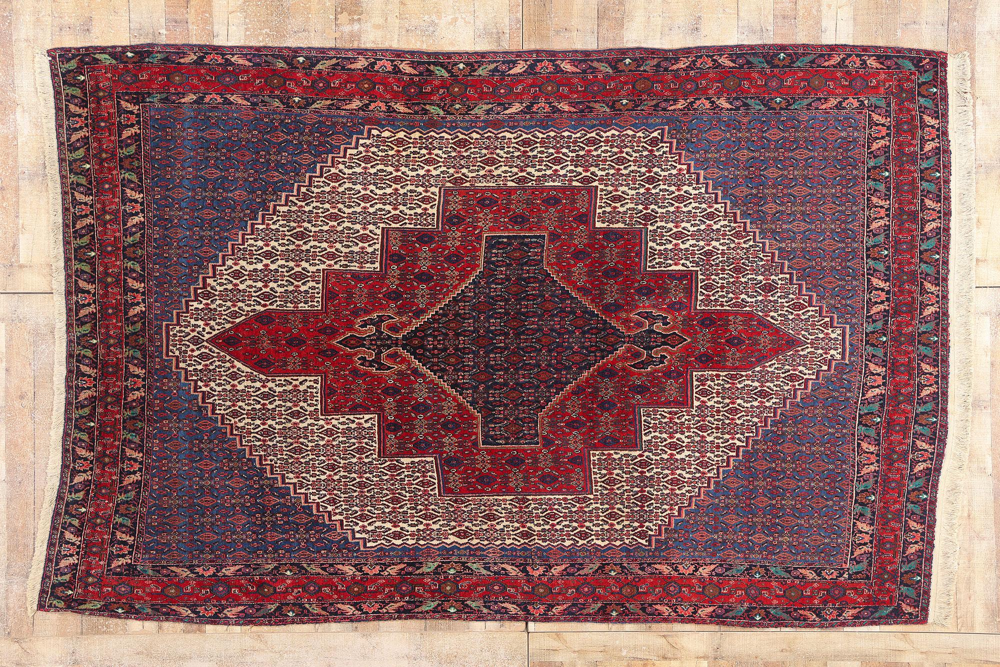 1950's Persian Bijar Carpet with Modern Style For Sale 3